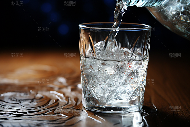美酒精致酒具摄影图