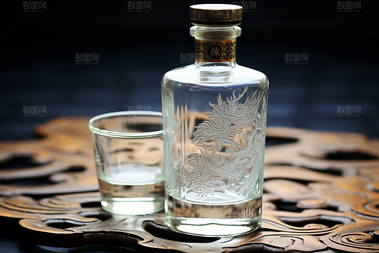美酒酒杯畅饮摄影图