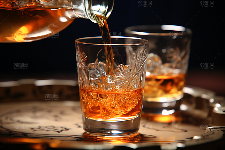 美酒品酒精致摄影图