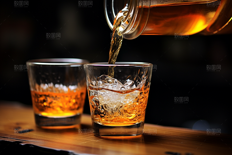 美酒高清品酒摄影图