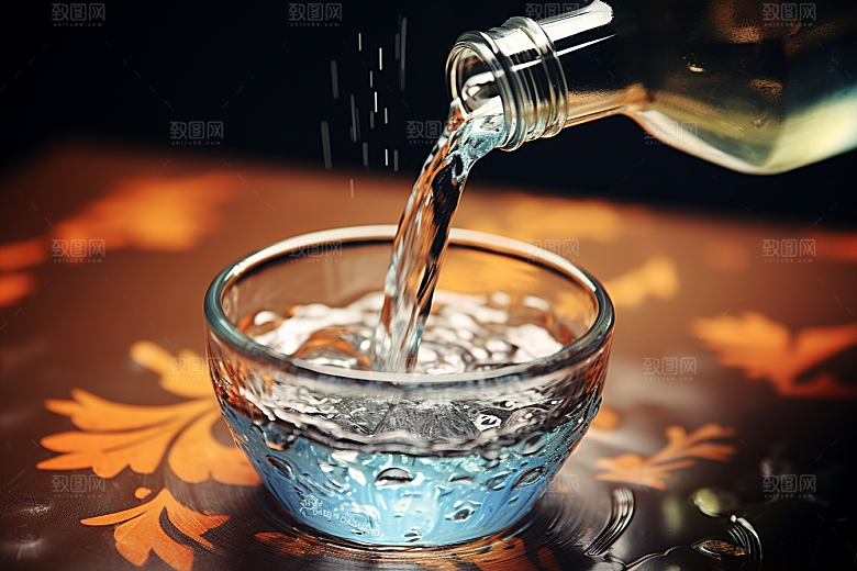 美酒品酒酒具摄影图