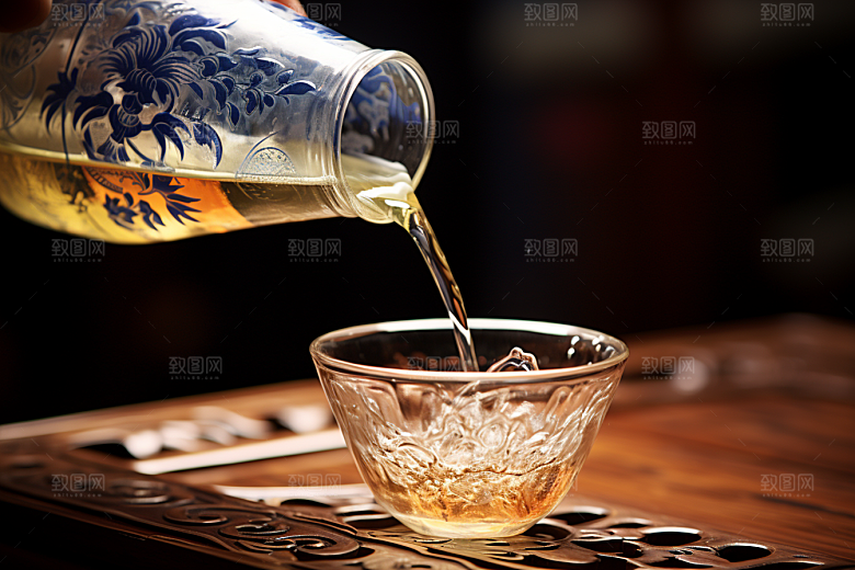 美酒酒杯饮品摄影图