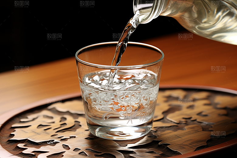 美酒畅饮精致摄影图