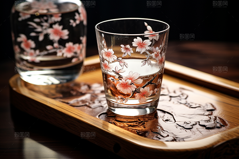 美酒酒瓶畅饮摄影图