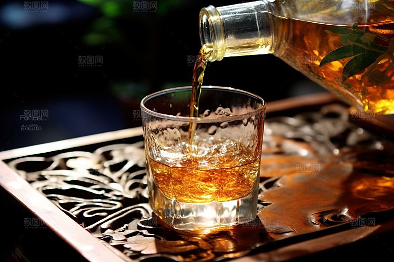 美酒饮品酒具摄影图