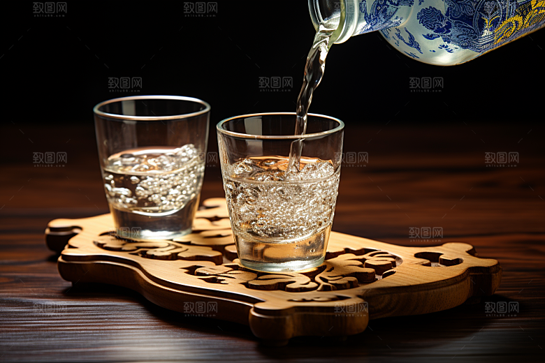 美酒酒器饮品摄影图