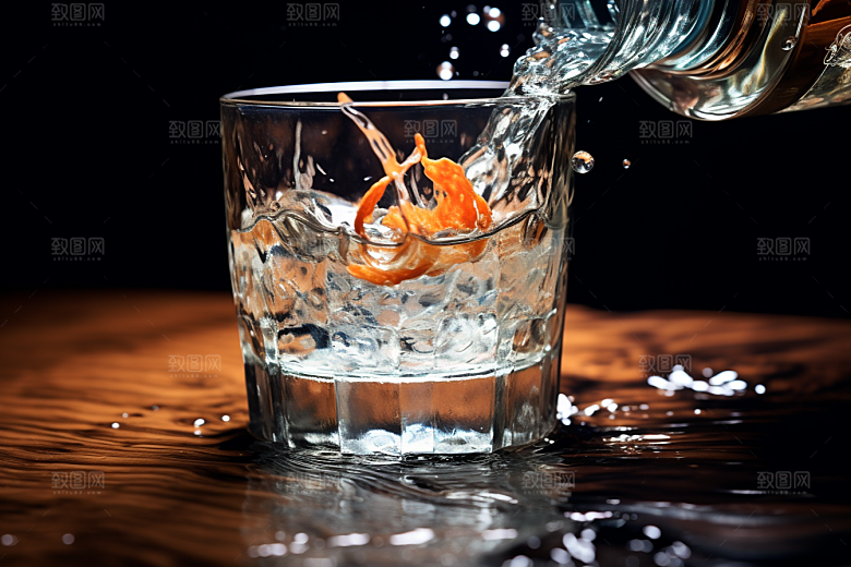 美酒酒器品酒摄影图