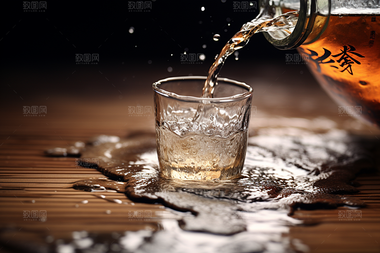 美酒酒杯高清摄影图
