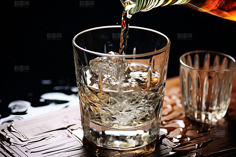美酒酒器酒瓶摄影图
