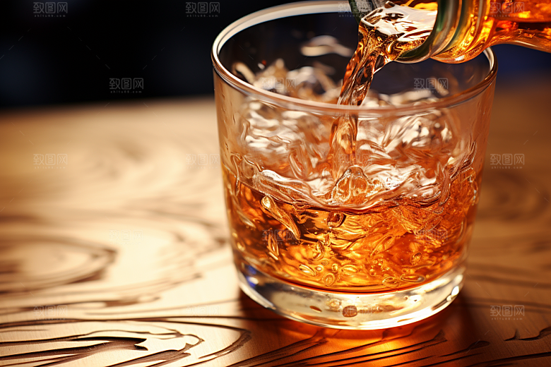 美酒酒器饮品摄影图
