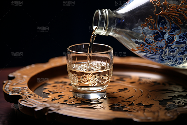 美酒品酒酒杯摄影图