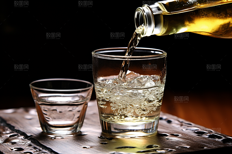 美酒饮品酒杯摄影图