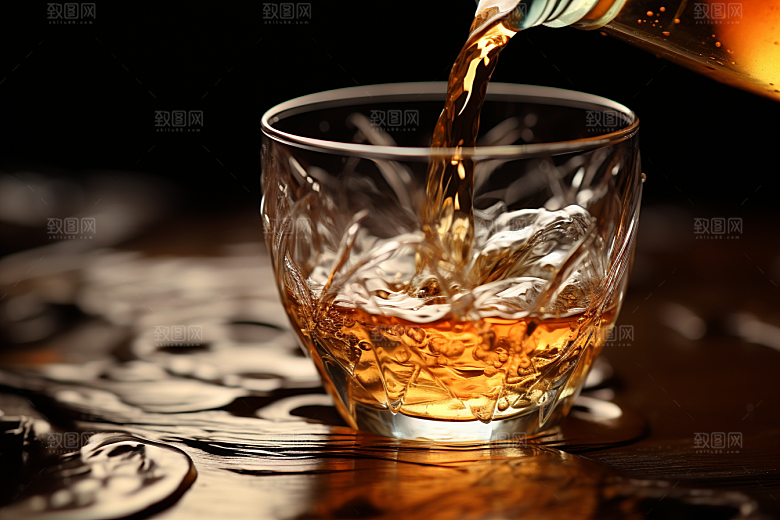 美酒酒器酒瓶摄影图