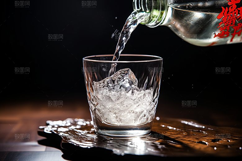 美酒品酒畅饮摄影图
