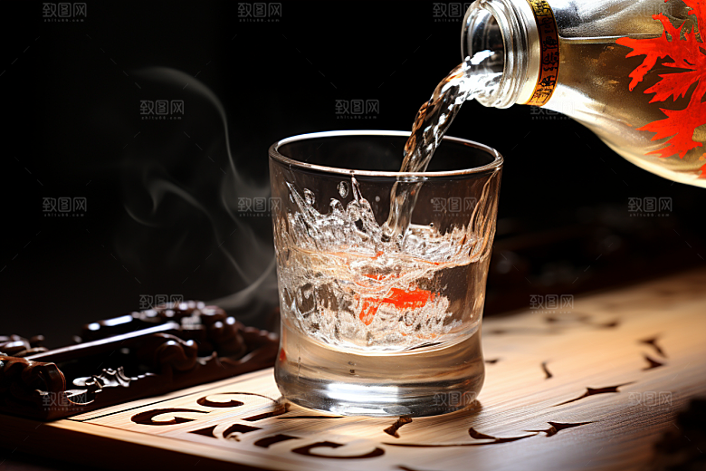 美酒畅饮酒具摄影图