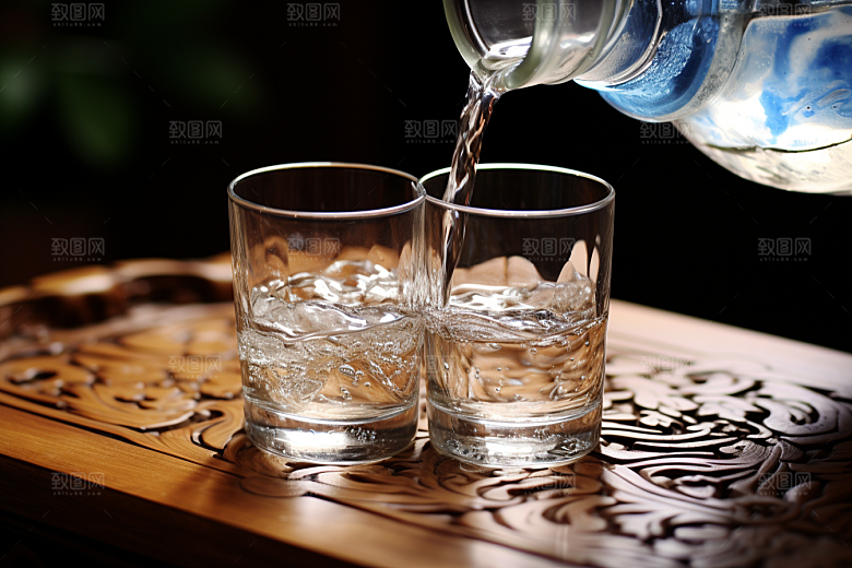美酒饮品酒杯摄影图