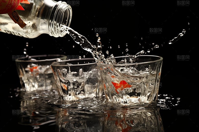 美酒饮品酒杯摄影图