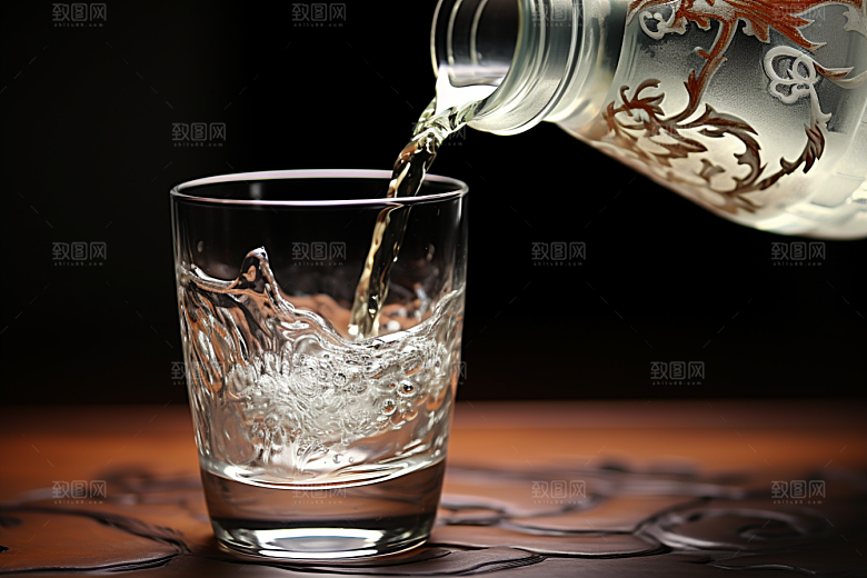 美酒酒杯品酒摄影图