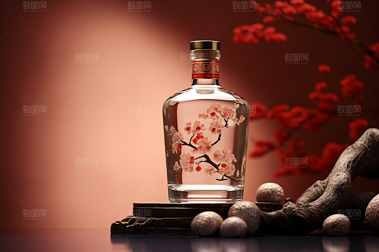 美酒精致饮品摄影图