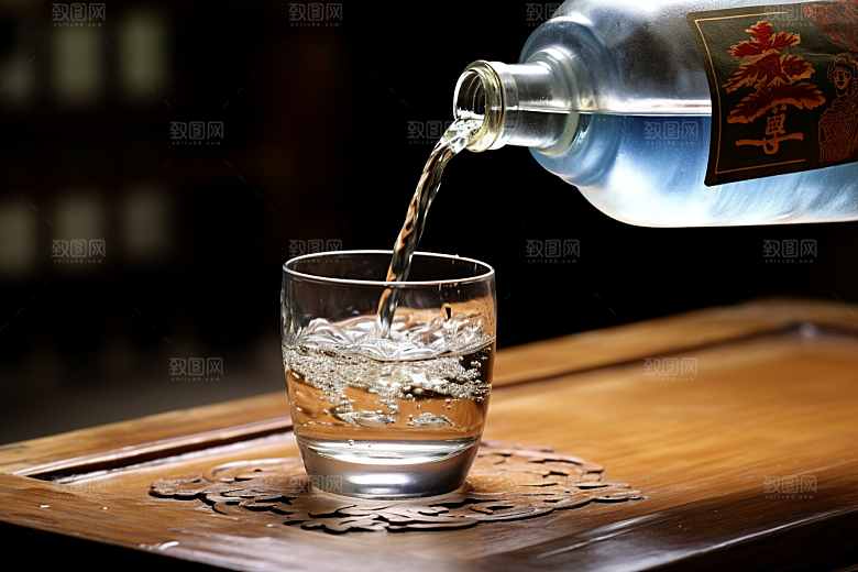 美酒酒瓶品酒摄影图