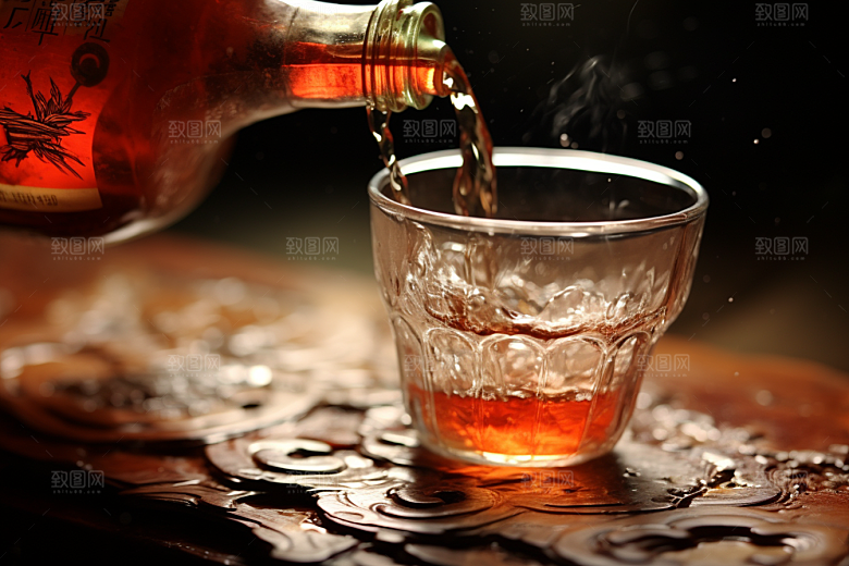 美酒酒瓶高清摄影图