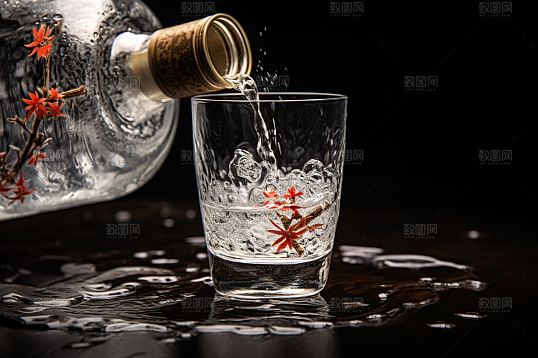 美酒酒瓶高清摄影图