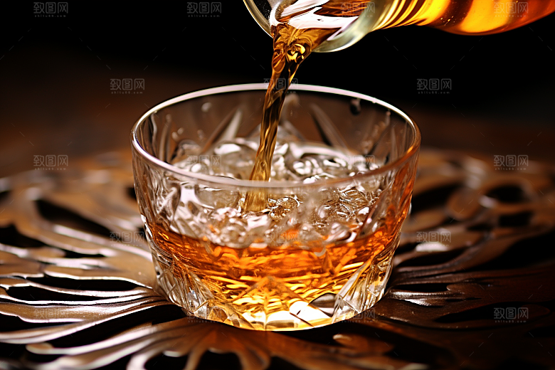 美酒畅饮酒杯摄影图