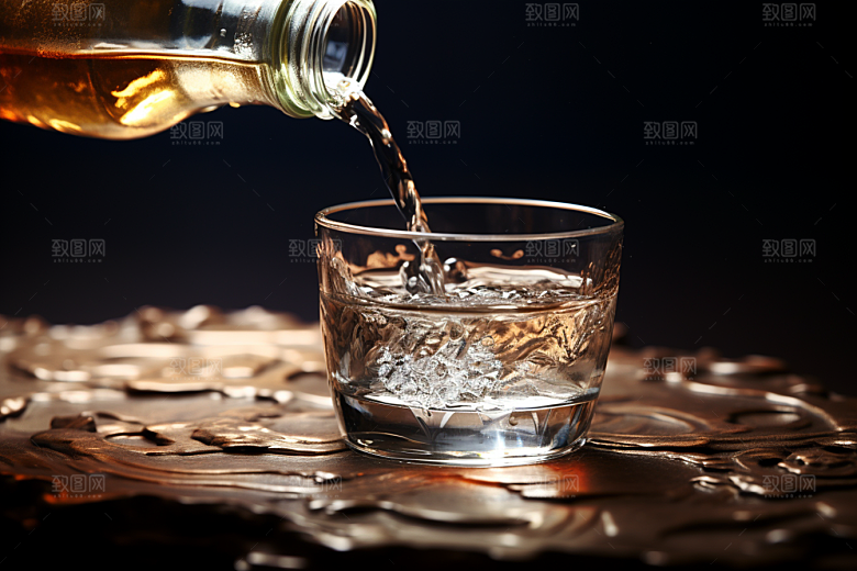 美酒饮品酒杯摄影图