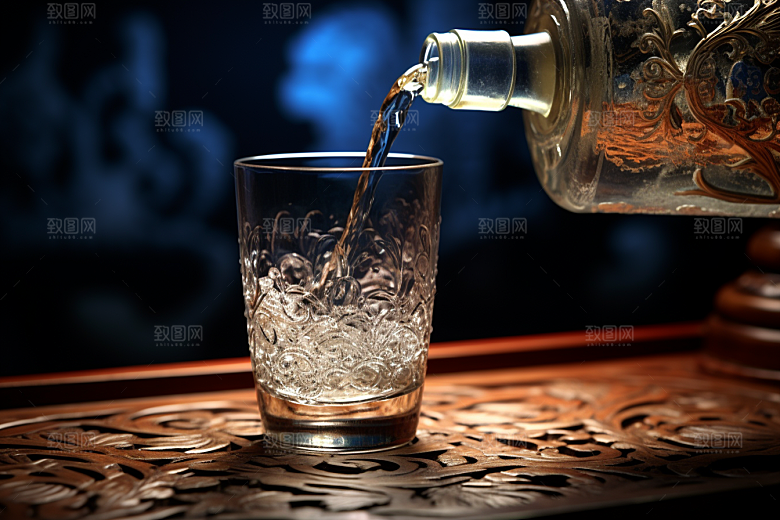 美酒畅饮酒具摄影图