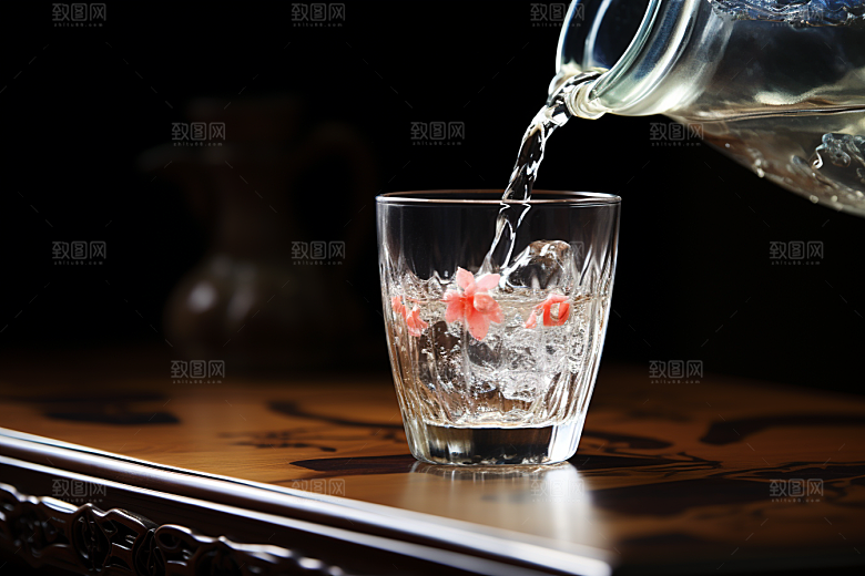 美酒精致品酒摄影图