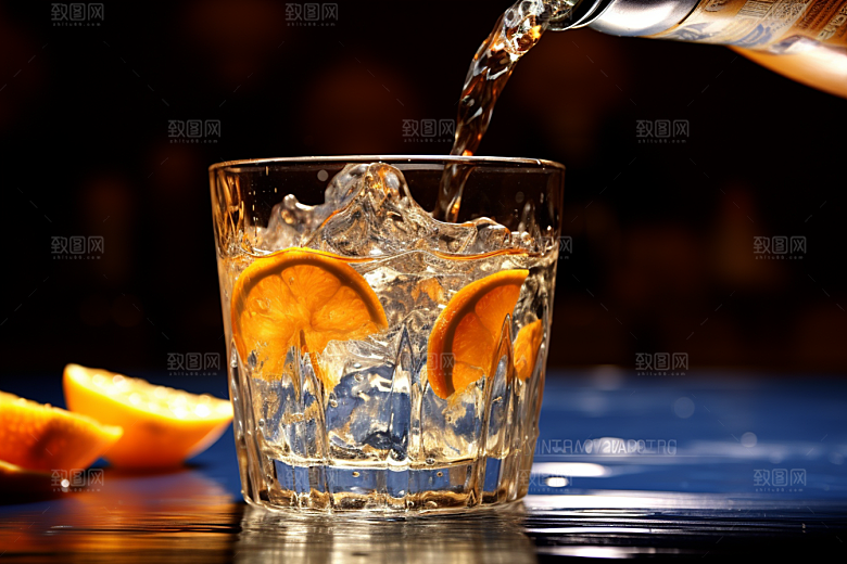 美酒畅饮酒瓶摄影图