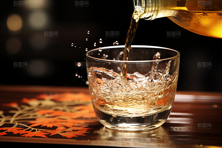 美酒品酒饮品摄影图