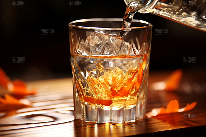 美酒畅饮酒具摄影图