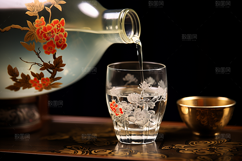 美酒品酒饮品摄影图