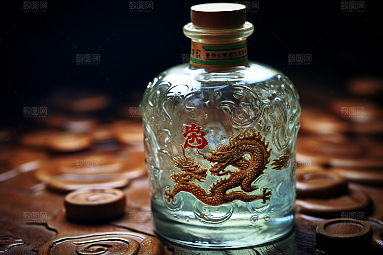 美酒酒瓶高清摄影图