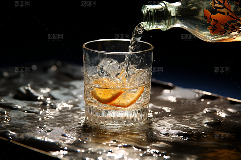 美酒品酒精致摄影图