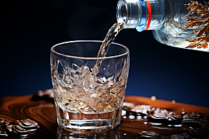 美酒品酒酒具摄影图