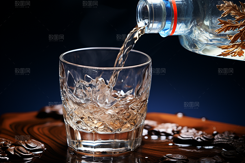 美酒品酒酒具摄影图