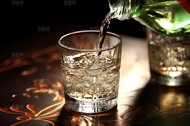 美酒酒器酒具摄影图