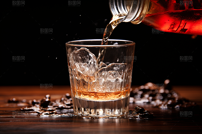 美酒品酒酒器摄影图