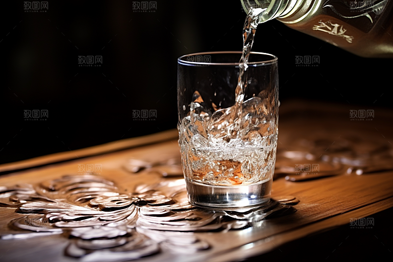 美酒酒瓶酒具摄影图