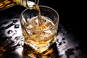美酒酒杯高清摄影图