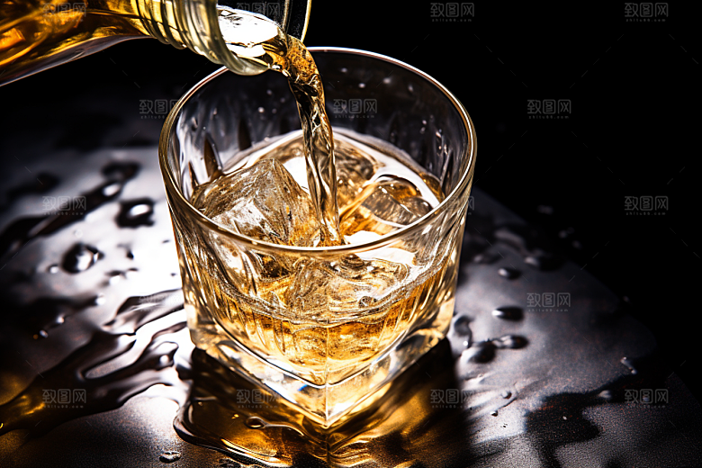美酒酒杯高清摄影图