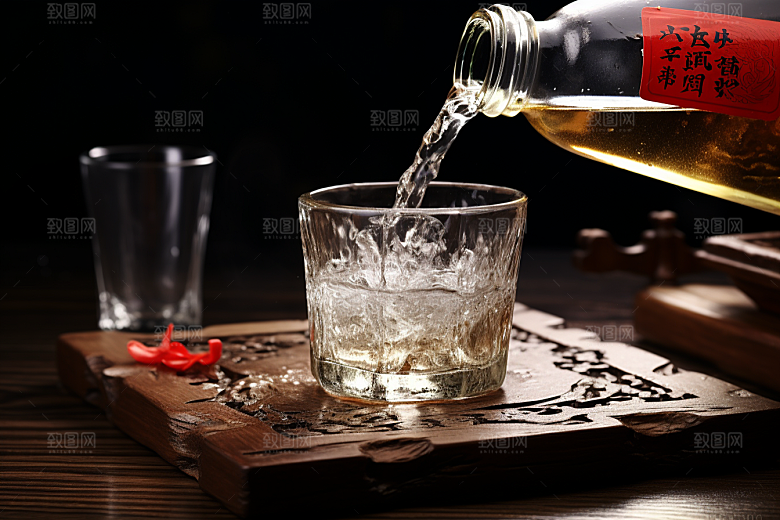 美酒酒瓶酒器摄影图