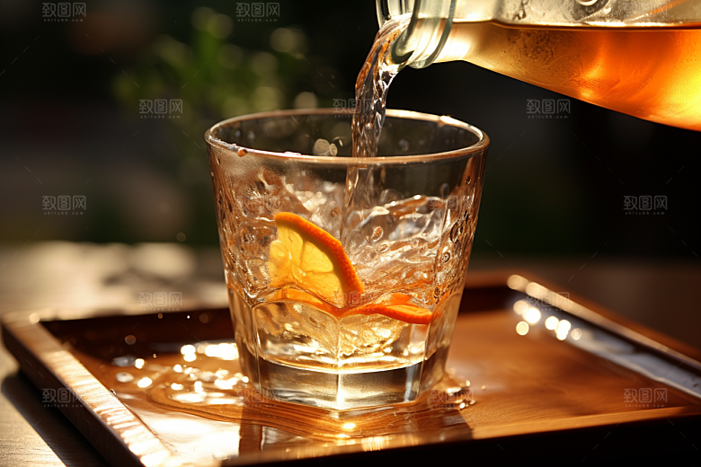 美酒饮品酒瓶摄影图
