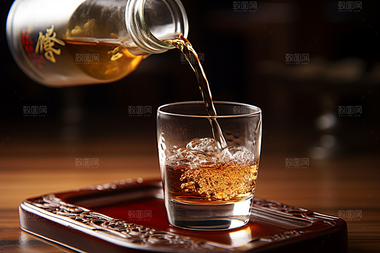 美酒精致畅饮摄影图