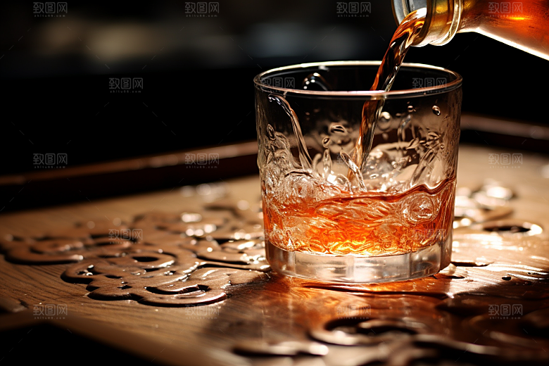 美酒高清品酒摄影图