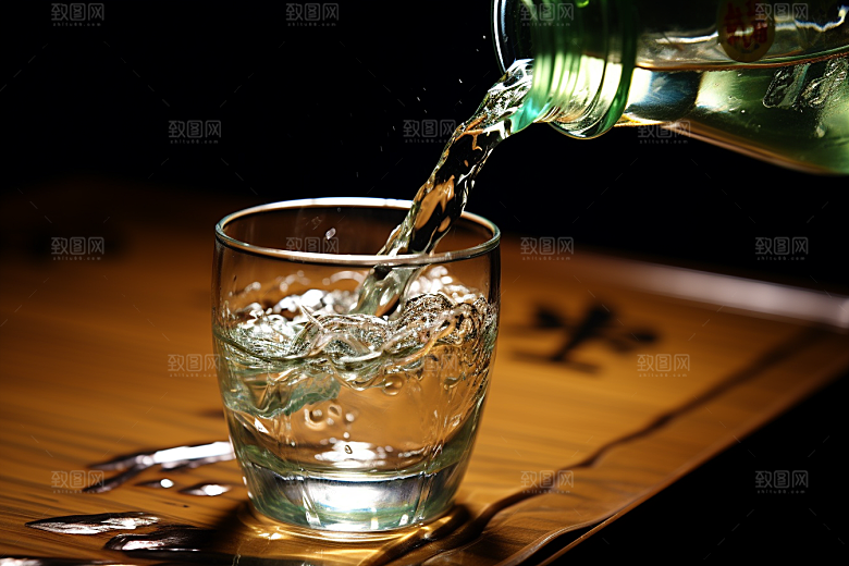 美酒畅饮酒杯摄影图