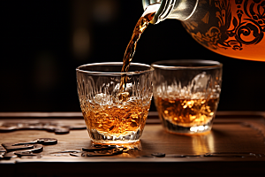 美酒品酒酒具摄影图