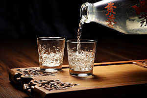 美酒酒瓶酒器摄影图